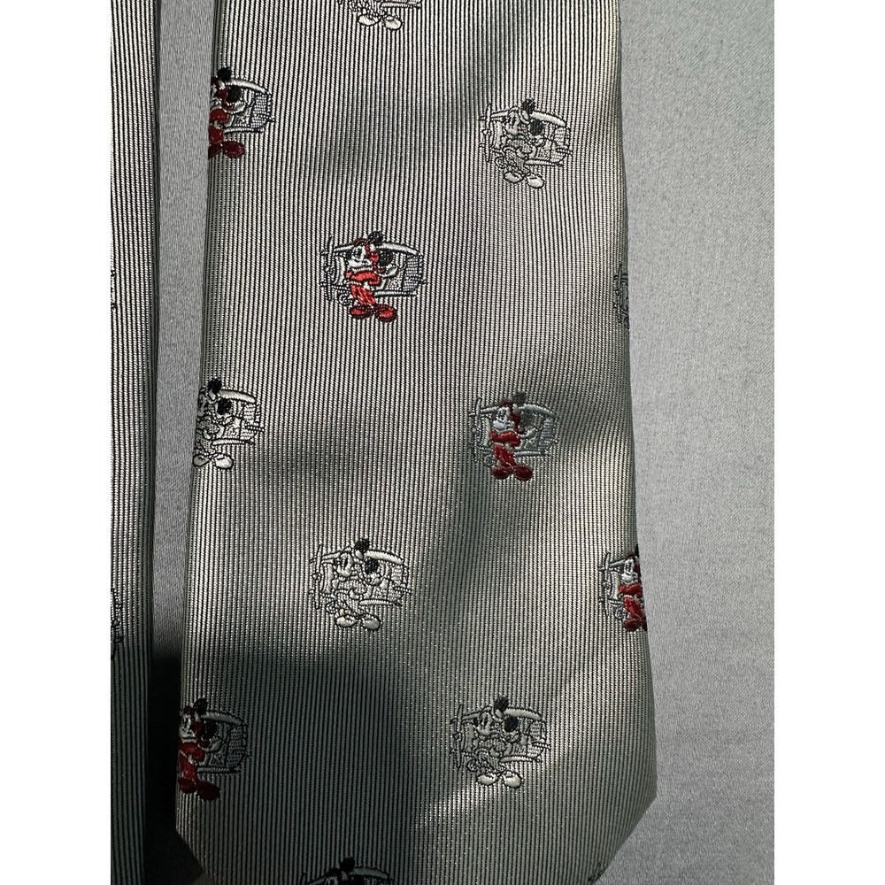 VINTAGE‎ Balancine Presents The Tie Works Disney Mickey Mouse Airplane Silver
